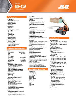 Teleskopik yükleyiciler JLG G 9-43 A