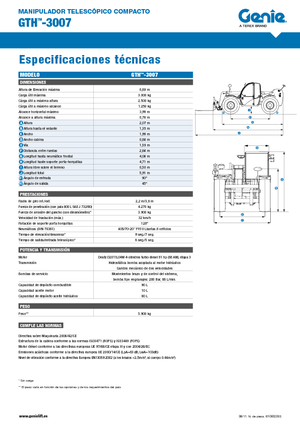 Telehandlers Genie GTH-3007