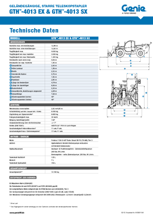 Telehandlers Genie GTH-4013 EX