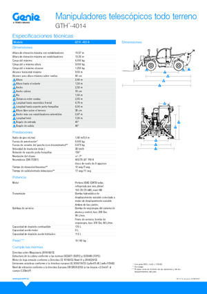 Teleskopik yükleyiciler Genie GTH4014