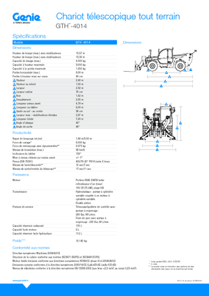 Telehandlers Genie GTH4014