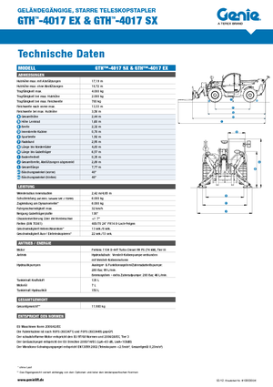 Teleskopik yükleyiciler Genie GTH-4017 EX