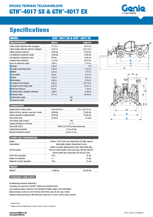 Teleskopik yükleyiciler Genie GTH-4017 EX