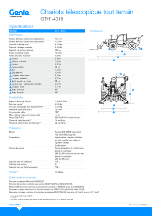 Teleskopik yükleyiciler Genie GTH4018