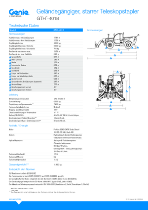 Telehandlers Genie GTH4018