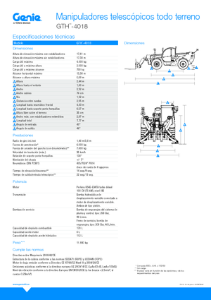 Telehandlers Genie GTH4018