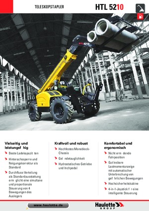 Teleskopik yükleyiciler Haulotte HTL5210