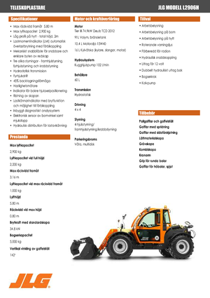Teleskopik yükleyiciler JLG L 2906 H