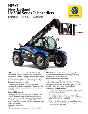 Teleskopik yükleyiciler New Holland LM 5060 (250)