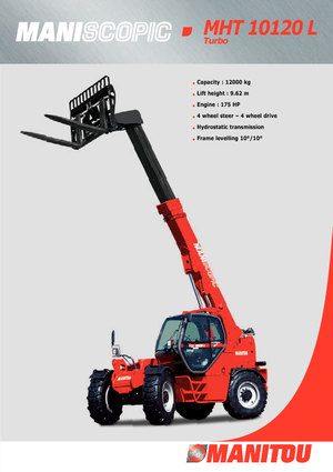 Telehandlers Manitou MHT 10120 L Turbo