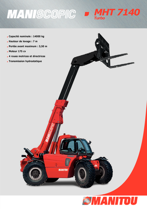 Teleskopik yükleyiciler Manitou MHT 7140