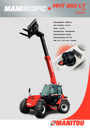 Telehandlers Manitou MHT 860 LT LSU
