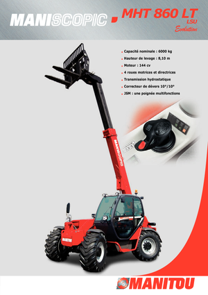Telehandlers Manitou MHT 860 LT LSU
