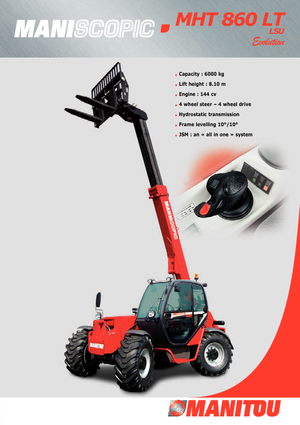 Telehandlers Manitou MHT 860 LT LSU