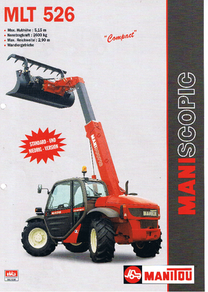 Telehandlers Manitou MLT 526 Compact