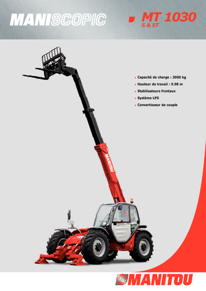 Telehandlers Manitou MT 1030 S Evolution