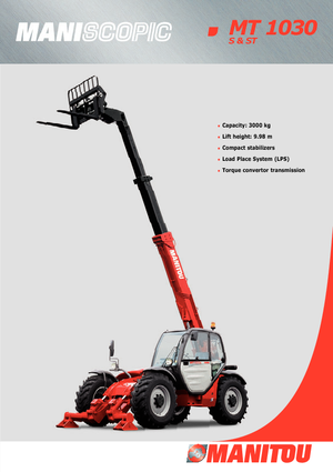 Telehandlers Manitou MT 1030 S Evolution