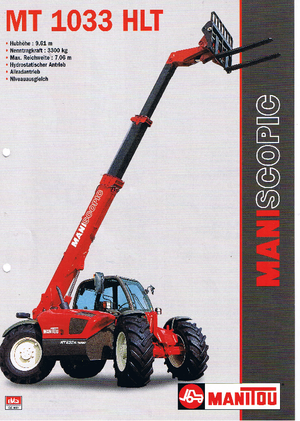 Teleskopik yükleyiciler Manitou MT 1033 HLT