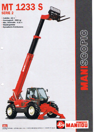 Telehandlers Manitou MT 1233 S