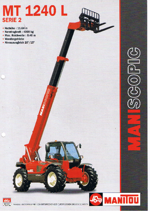 Teleskopik yükleyiciler Manitou MT 1240 L