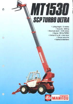 Teleskopik yükleyiciler Manitou MT 1530 SCP-TU