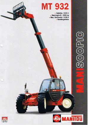 Telehandlers Manitou MT 932