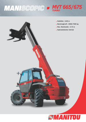 Teleskopik yükleyiciler Manitou MVT 665 T