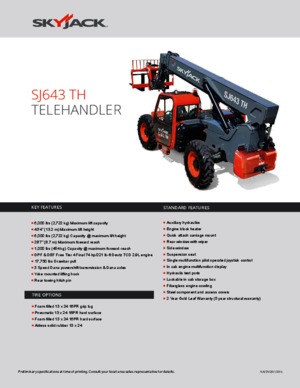 Telescopic Handlers Skyjack SJ 643 TH