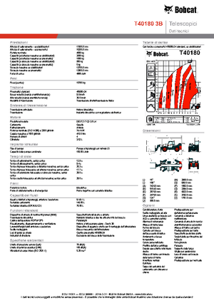 Telehandlers Bobcat T40180 IIIB