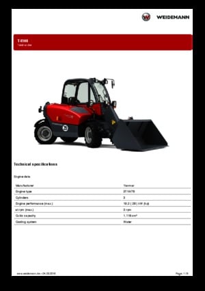 Telehandlers Weidemann T4108