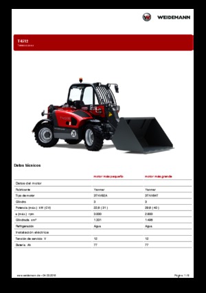 Telehandlers Weidemann T4512