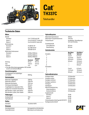 Telehandlers Caterpillar TH337C