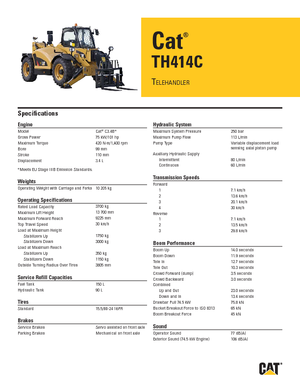 Telehandlers Caterpillar TH414C