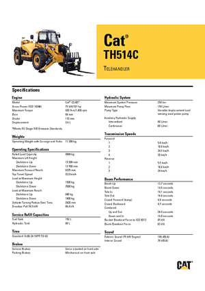 Telehandlers Caterpillar TH514C