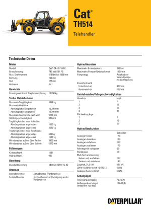 Telehandlers Caterpillar TH514