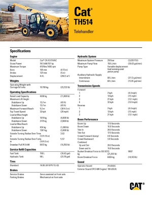 Telehandlers Caterpillar TH514