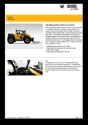 Teleskopik yükleyiciler Wacker Neuson TH744
