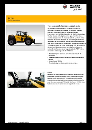 Teleskopik yükleyiciler Wacker Neuson TH744