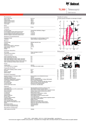 Telehandlers Bobcat TL 360