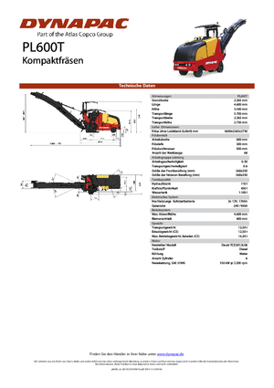 Yol kesiciler Dynapac PL 600 T