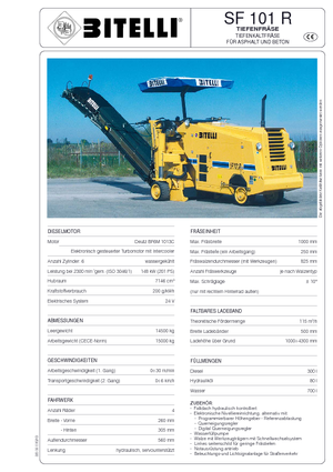 Yol kesiciler Bitelli SF 101 R