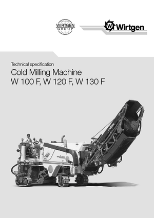 Cold Milling Machines Wirtgen W 100 F