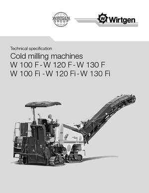 Cold Milling Machines Wirtgen W 100 F