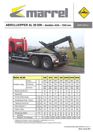 Roll-off Tippers Marrel AL 20 DIN 60 S-B