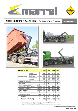 Roll-off Tippers Marrel AL 26 DIN 58 B