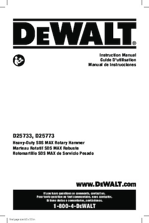 Döner Çekiçler DEWALT D25773K