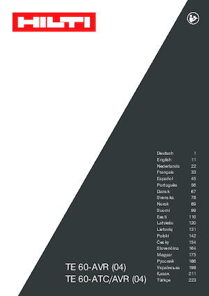 Döner Çekiçler Hilti TE 60-AVR