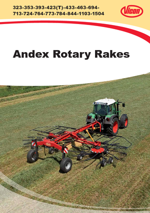 Rotary rakes Vicon Andex 353