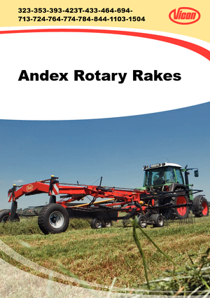Rotary rakes Vicon Andex 464