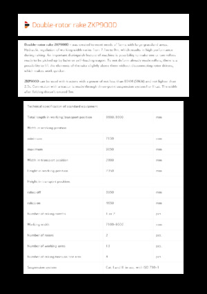 Döner tırmıklar Pronar ZKP 900D